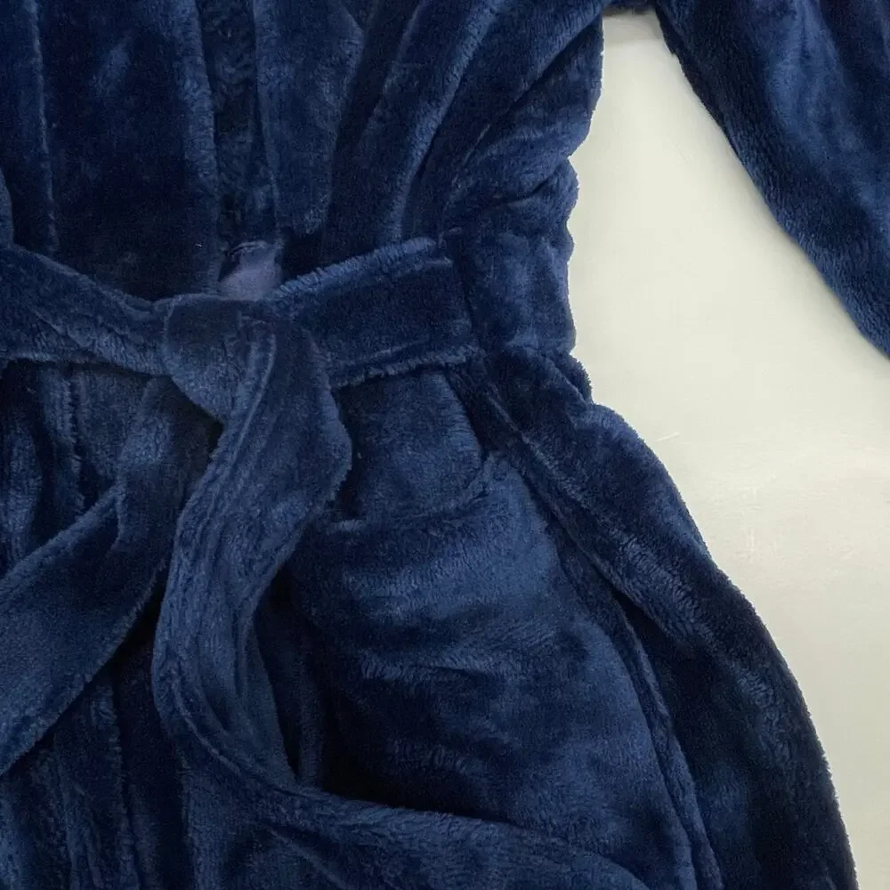 NWT Sovereign Athletic Size 4/5 Blue Fleece Robe